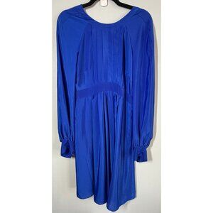 NWOT ASOS Womens Maternity Dress Sz 6 Bright Blue Long Sleeve Knee Length Flowy